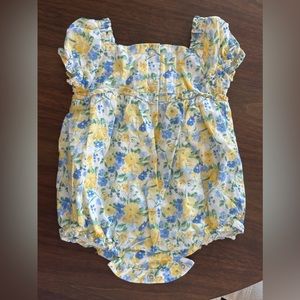 0-3 M Janie and Jack Baby Girl's The Lily Floral Smocked Romper